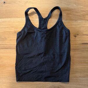 Lululemon Athletica Black Ribbed Tank Top